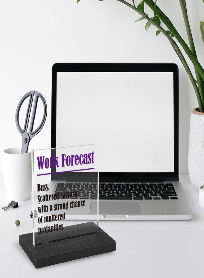 THRXOBN Cute Desk Decor for Coworker, Funny Profanity Gift for Work Colleague, Employee, Joke Birthday Office Gift for Coworker,Transparent Acrylic Desk Decoration, WYZ1 - Image 2